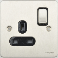Socket Ultimate 1 Gang Switched Stainless Steel