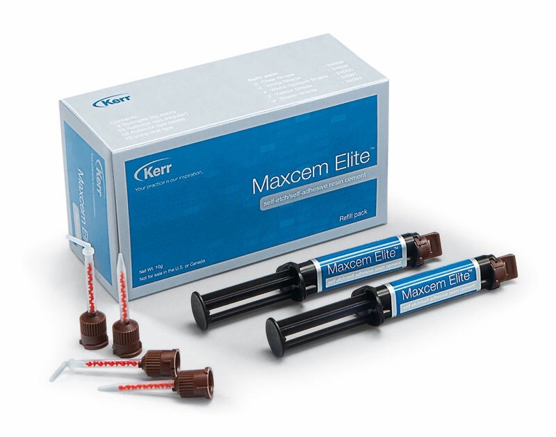 Kerr Maxcem Elite Refills 2 x 5g Syringes White Dental Medical Ireland