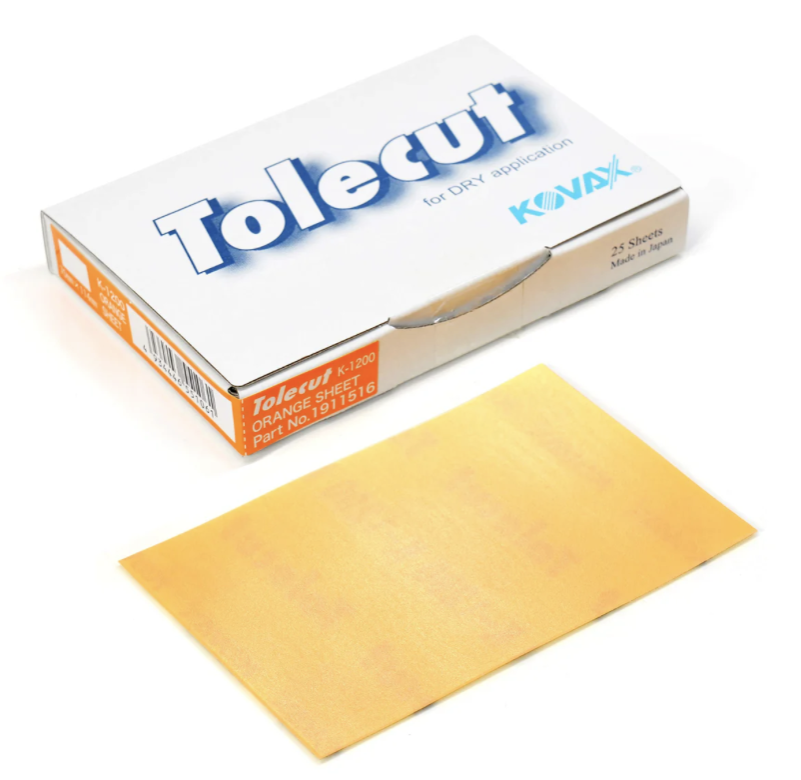 KOVAX: TOLECUT STICK-ON SHEET 70X114MM K1200 (ORANGE) - 25PK