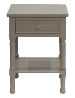 Khaki 1 Drawer 1 Shelf Side Table 45x35x61cm