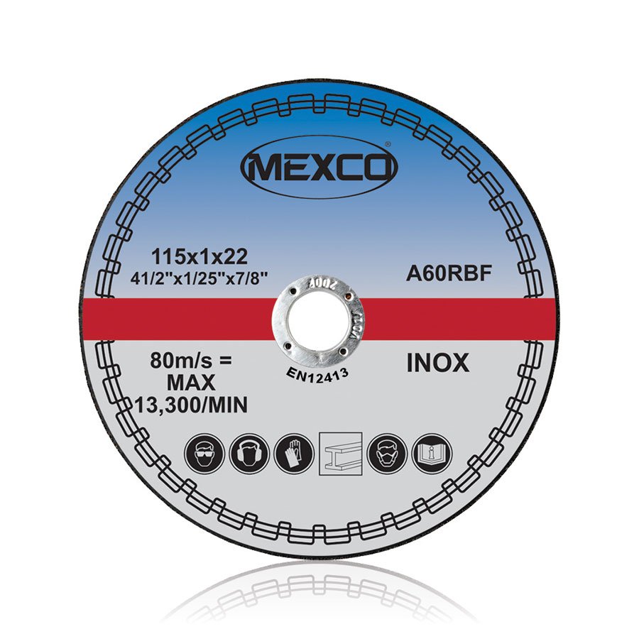 Mexco 115mm x 1mm Abrasive Disc Inox Cutting INOX3