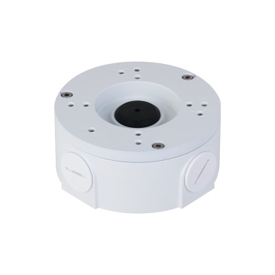 "PFA3310R white IP66 aluminum camera base front view" IC PLUS White. 