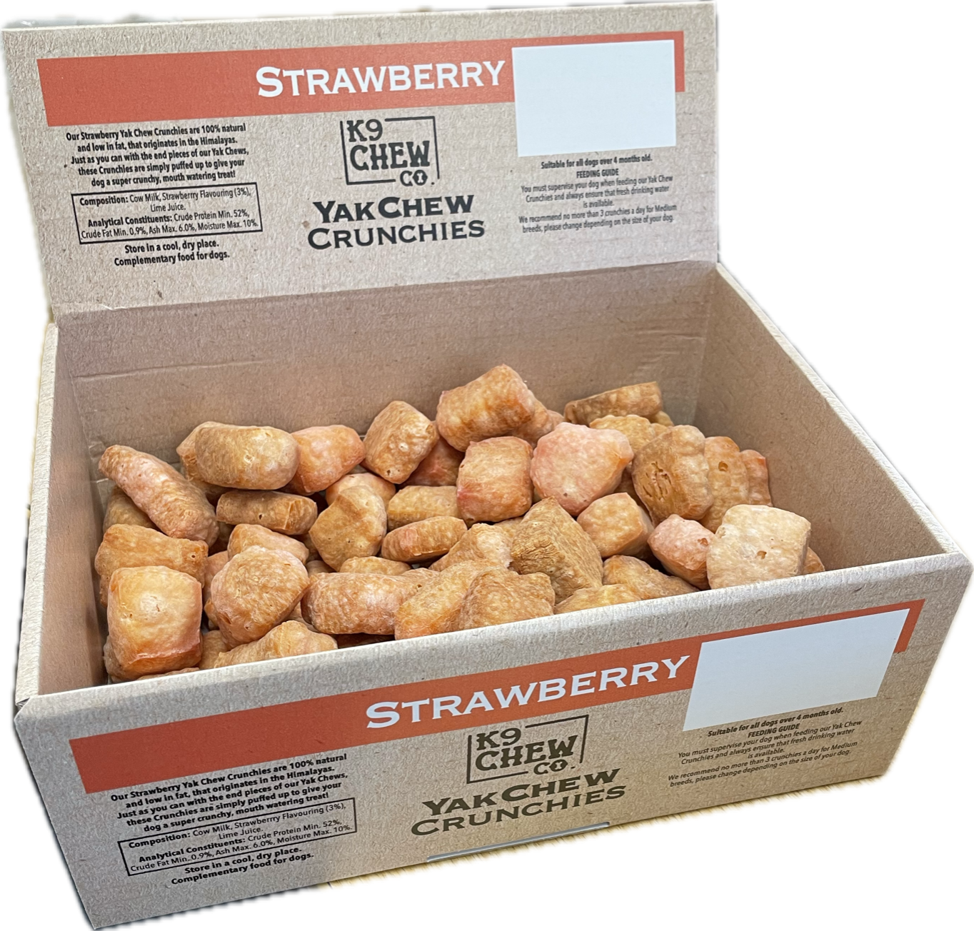 K9 Chew Co. Yak Cheese Chew Crunchies STRAWBERRY 500g (app 100pc) x 1