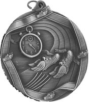 60mm Track Medallion (Antique Silver)