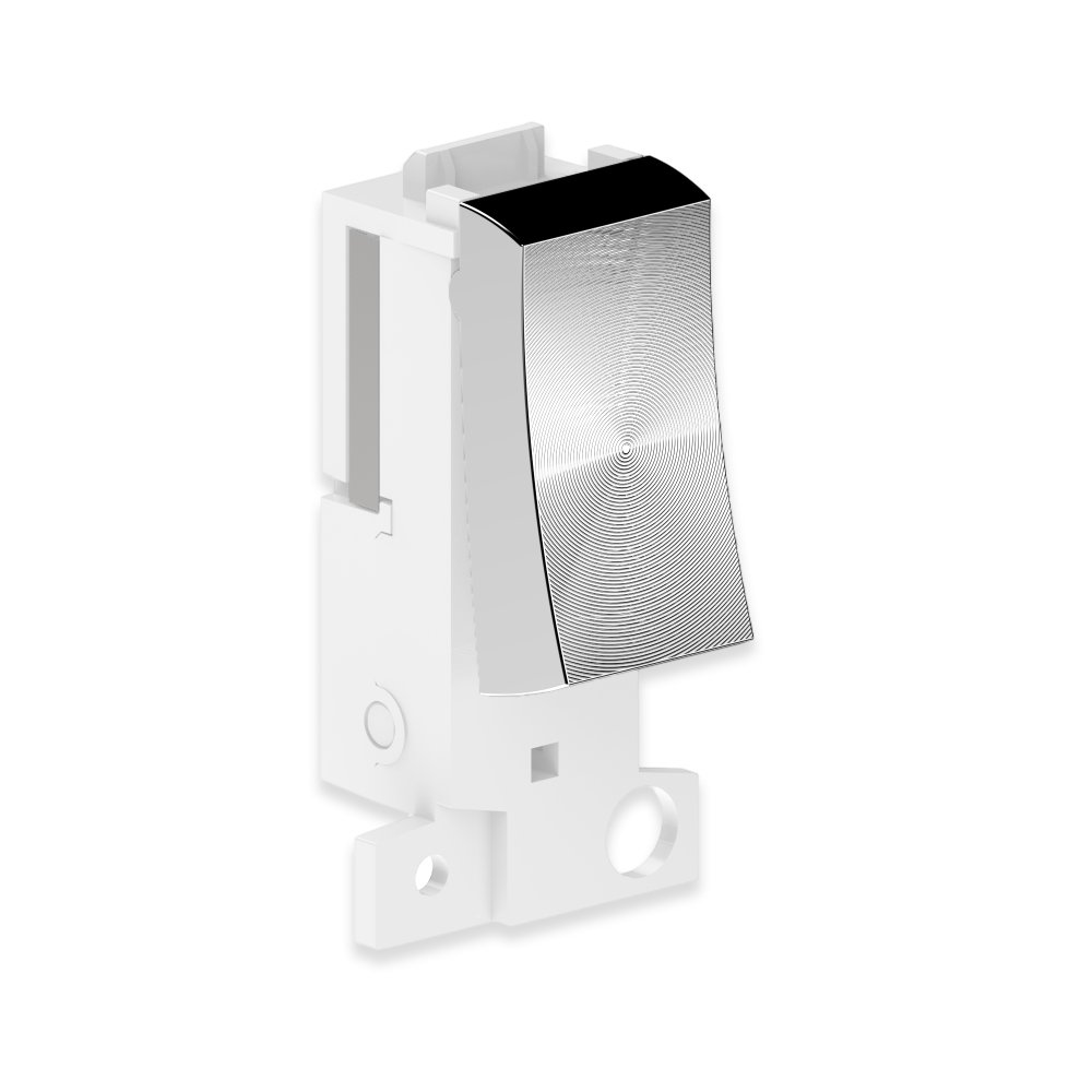 Ener-J Wireless Grid Switch 1-Gang Click Mini Grid Compatible, Satin Chrome Body WS1084