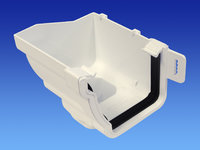 Wavin White Stormline Gutter Stopend Outlet Left Hand T9807W