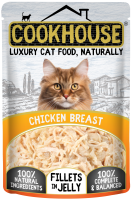 COOKHOUSE Luxury Cat Pouch Fillets in Jelly Chicken Breast 70g x 18