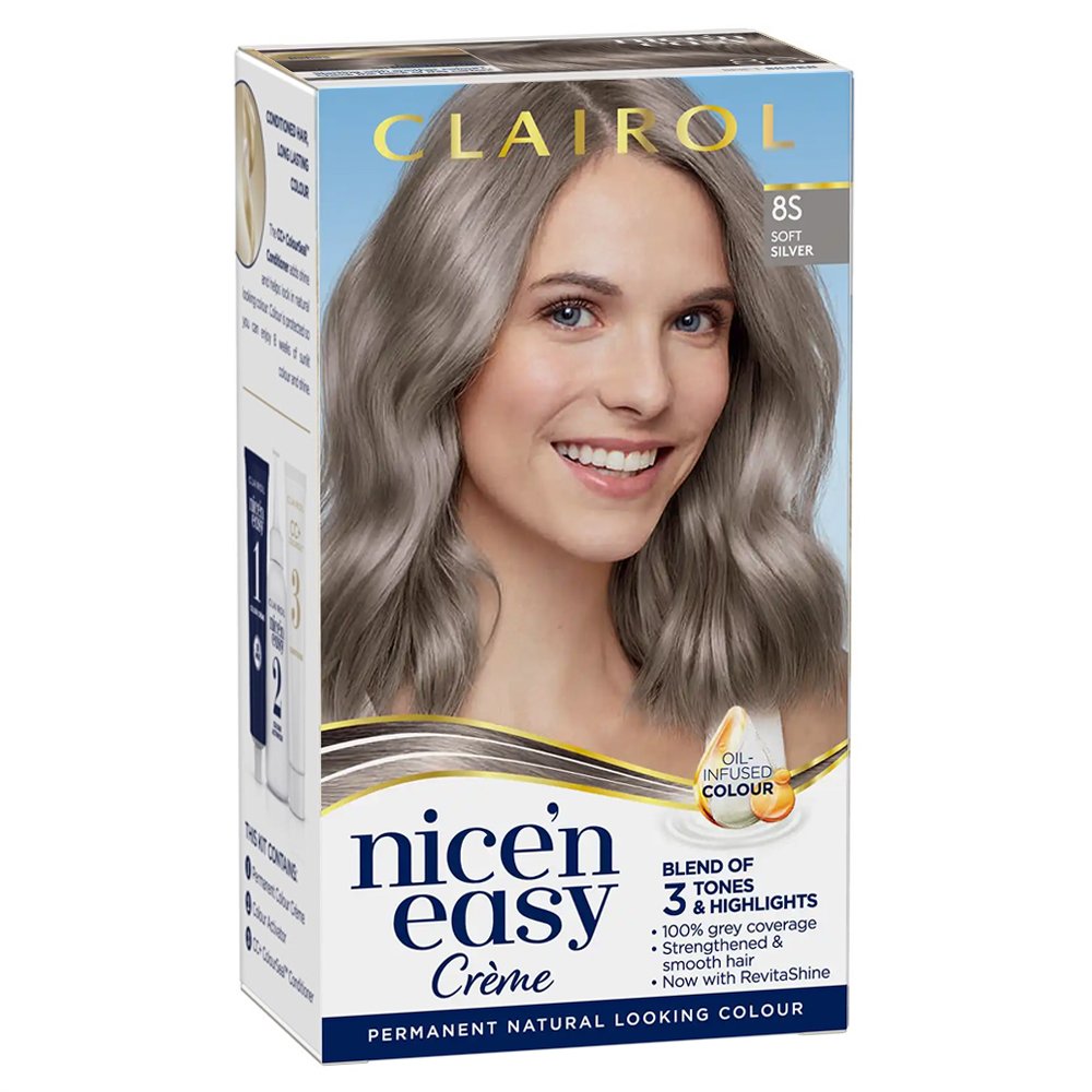 Clairol Nice N Easy 8S Silver Grey