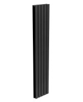 PIATTO FLAT TUBE DESIGNER RADIATOR VERTICAL 1800 X 380 DOUBLE PANEL BLACK