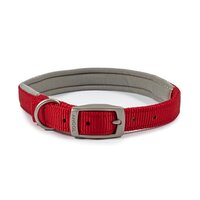 Ancol Viva Padded Nylon Buckle Collar Red S/M 35-43cm Size 4 x 1