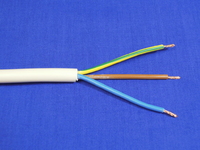 3 Core 2.5 Sqmm White Heat Resistant Flex