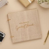 Wooden 'Our Photo Guestbook' & Sign Set