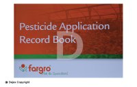 SPRAY RECORD BOOK