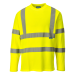 Portwest Hi-Vis Long Sleeved T-Shirt, Yellow