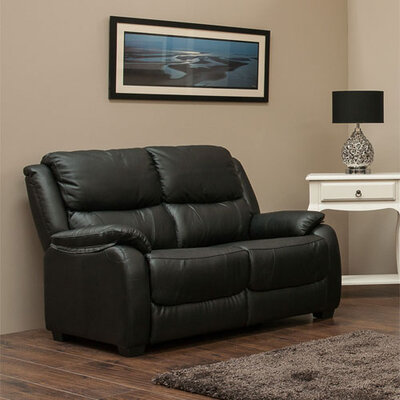 Parker 2 Seater Leather Fixed
