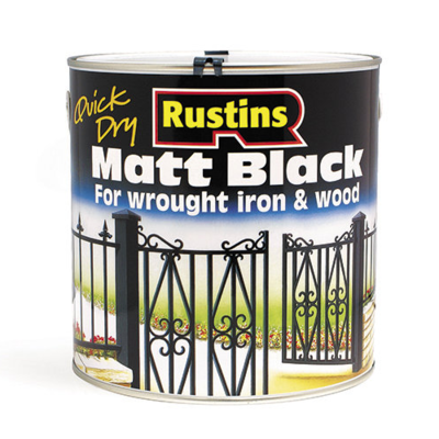 Rustins Quick Dry Matt Black - 1L