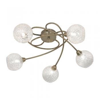 Oaks Tarn Antique Brass 5 Ceiling Light