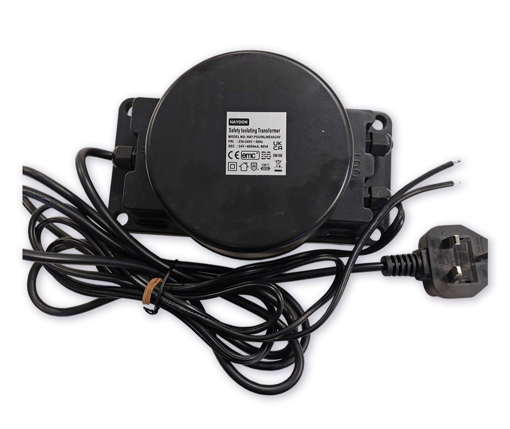 PWR24VAC4A Haydon Inline 24VAC PSU 4 AMP UK Plug IC Plus