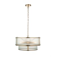 RIDGETON 5LT PENDANT ANTIQUE BRASS E14