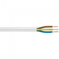 Flexible Cable 3 Core Circular White