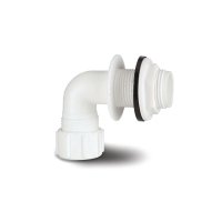 POLYPIPE VP50 WHITE BENT TANK CONNECTOR 21.5mm PUSH FIT