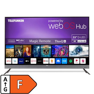 Telefunken 55" DLED UHD WebOS Smart TV with Inbuilt Subwoofer | N19-TF-TS5510