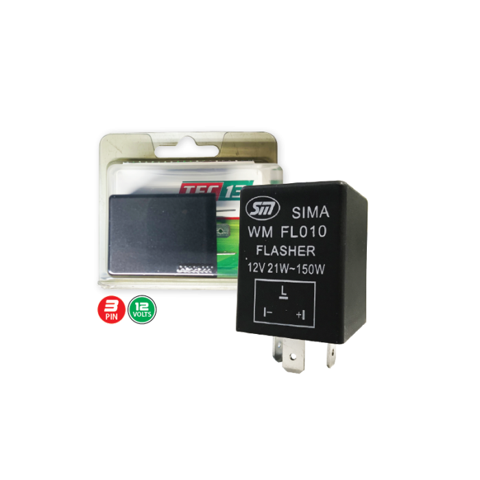  Flasher Relay 12v 21W-150W 3-Pin