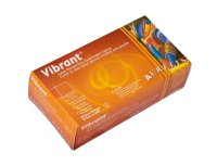 Vibrant Latex Gloves Powder Free Small x 100