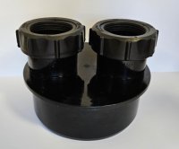 Waste to Sewer Insert Plug 110mm x 40mm Compression (2 Inlet) UGW40-40BL