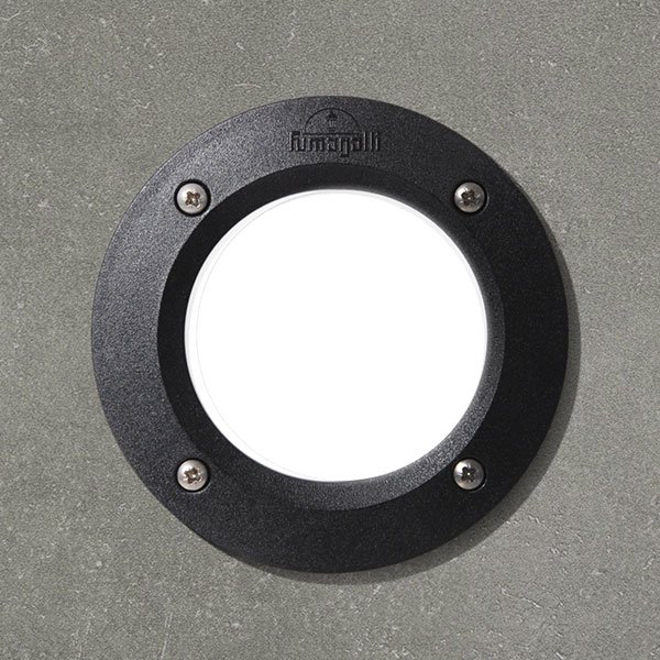 Fumagalli Leti 100 Round Plain Recessed Bricklight Black