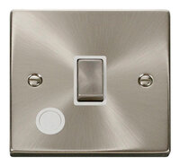 Deco Satin Chrome 1G 20A DP Switch Flex Outlet Neon
