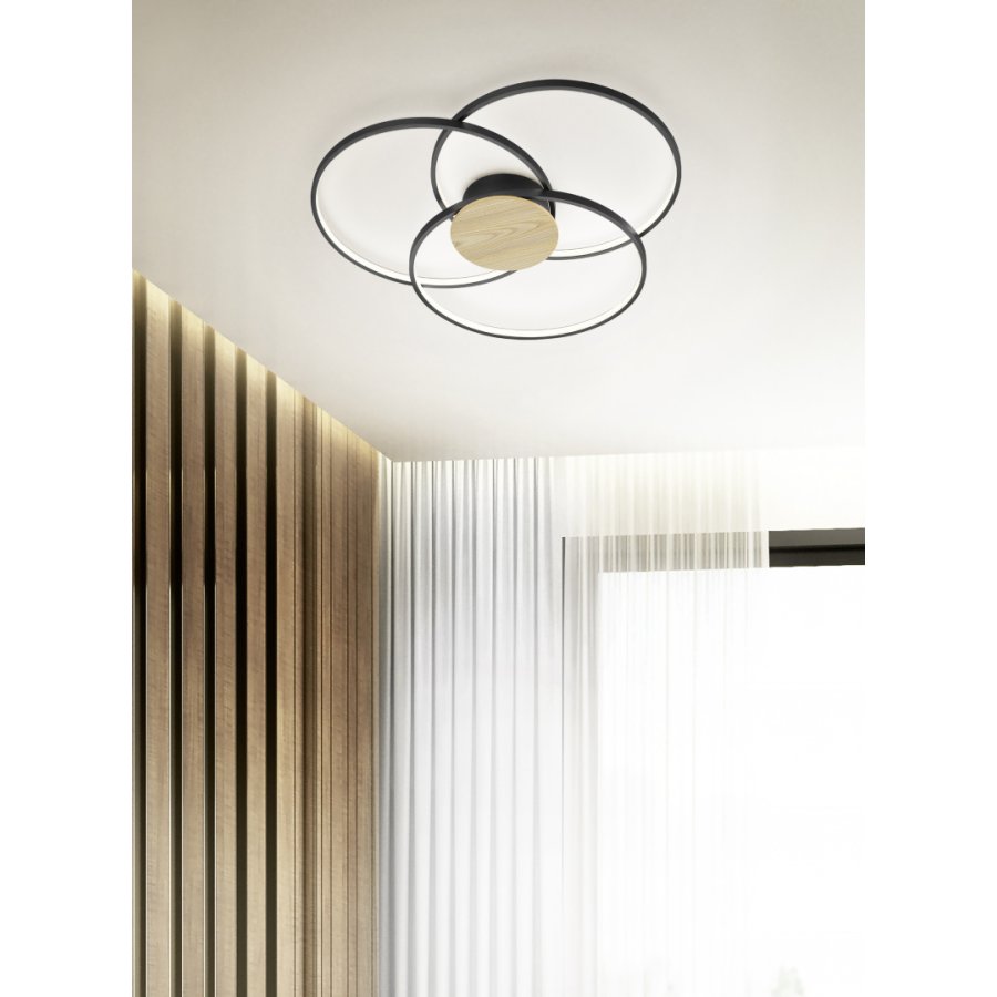 Trio Sedona Black Ceiling Light