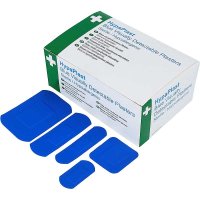 HYPAPLAST BLUE DETECTABLE ASSORTED PLASTERS BOX 100