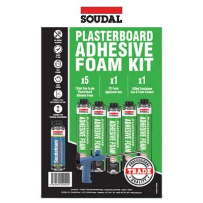 Soudal Plasterboard Adhesive Foam Kit (7in1) 