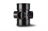 Polypipe Three Way Bossed Pipe 4in/110mm. Double Socket SWE60B