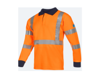 554A Hi-vis Lerby Long Sleeve Polo Shirt With Arc Protection Orange