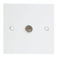 Single IEC Coax Wall Plate