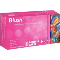 Blush Pink Nitrile Powder Free Gloves - Medium x 200