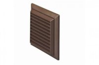 100mm CIRCULAR/RECTANGULAR DUCT FIXED LOUVRE BROWN 44954B