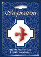 Brooch/Red Enamelled Dove   (1746)