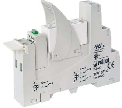 Push-in Interface Relay 24VAC 2CO Socket Mount Relay 97x15.9x75.8mm