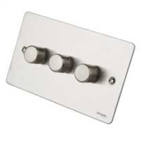 3G 2W 250W DIMMER S/STEEL