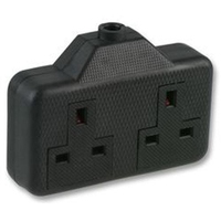 Socket 2 Gang Rubber  240v 3 pin