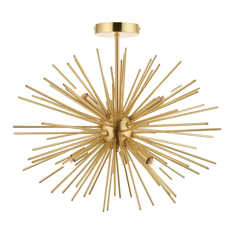 Endon Orta 6 Light Satin Gold Ceiling Light 98126