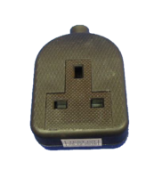 1 Gang 13 Amp Rubber Socket Block - Black