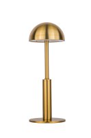 Rechargeable Gold Round Top Table Lamp 10x27cmh