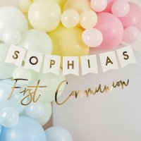 Gold Communion Customisable Card Banner x2 2m
