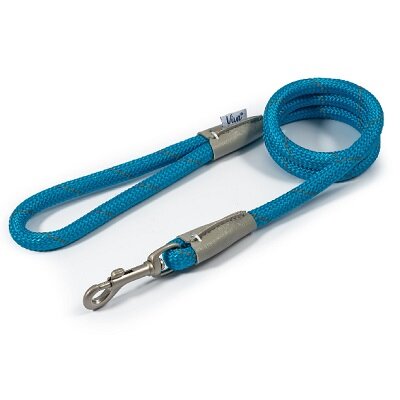 Ancol Viva Rope Reflective Snap Lead Blue 12mm x 1.07m