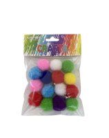Pom Poms - Assorted Colour 30mm (15 piece)