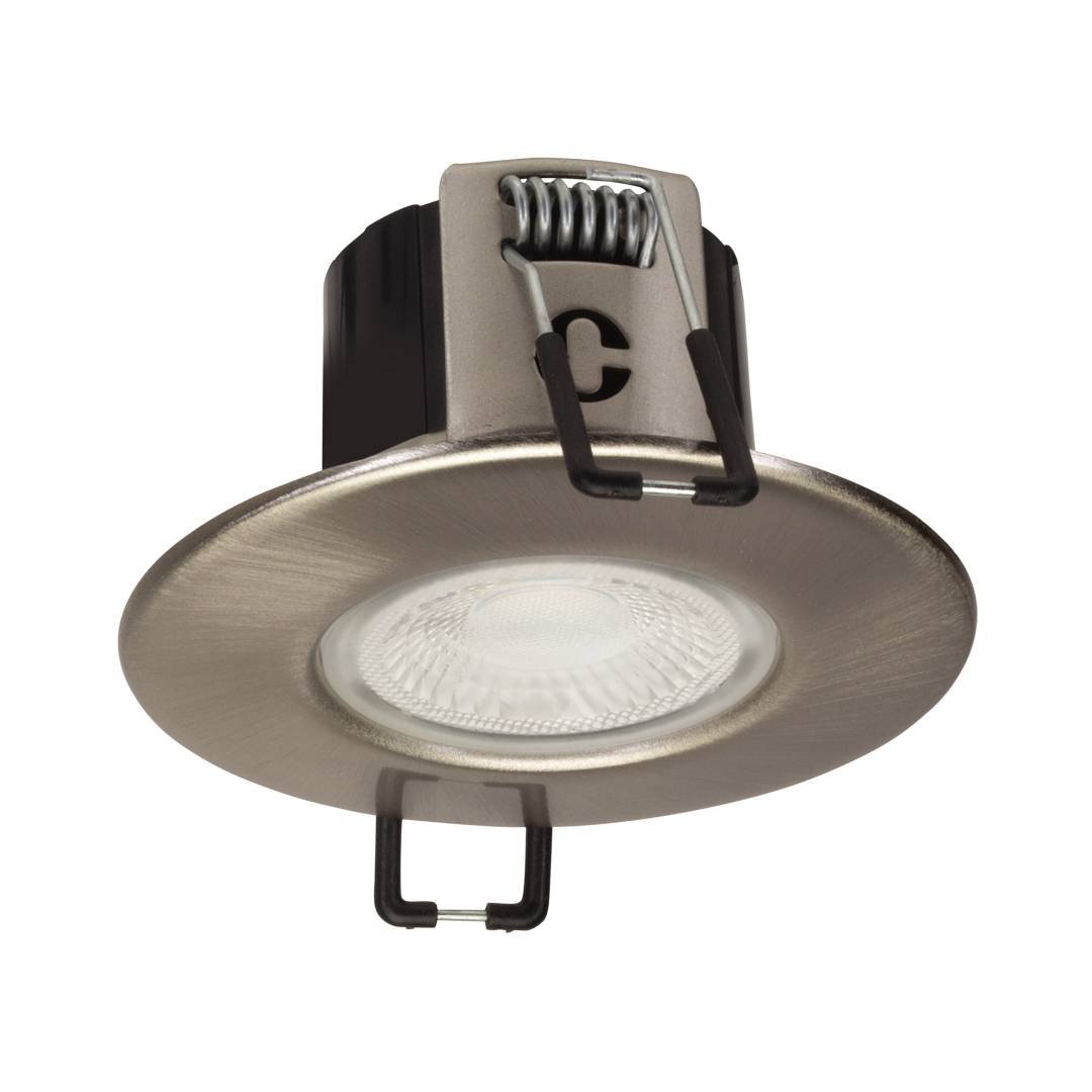 Collingwood 4.4W F/R IP65 Dimmable 3K H2 Brushed Steel LED Downlight